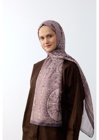 Resim Mirsoy Scarf Mirayze Etnik Desen Şal Gül Kurusu 