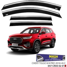 Resim Chery Tiggo 8/8 Pro 2018 Kromlu Cam Rüzgarlığı Niken 4'lü 