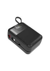 Resim S-link Mp130 30000mah Pd22.5w Type-c+lightning Kablolu Siyah Pil Şarj Cihazı Powerbank 