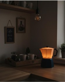 Resim lyciadesign Lycia Design Kahve Köşesi Özel Moka Pot Tasarım Abajur - Mutfak ve Cafe İçin Dekoratif Lamba 