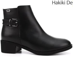 Resim GÖNDERİR Kadın Fermuarlı Kalın Topuklu Hakiki Deri Bot GKZB13450415 