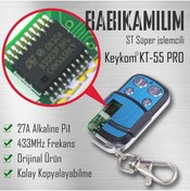 Resim babikamium Kt-55 Pro Süper Işlemcili Garaj Kepenk Bariyer Kapı Oto Alarm 433mhz Programlanabilir Akıllı Kumanda 