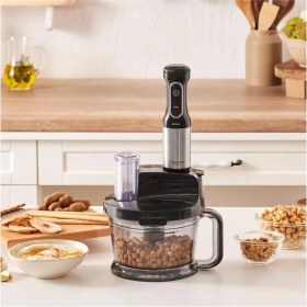 Resim 2000W Paslanmaz Çelik Bıçaklı Çok Fonksiyonlu Siyah Blender ve Robot 