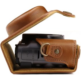 Resim MegaGear MG1173 Canon Powershot SX730 HS Deri Kamera Çantası 