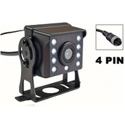 Resim Oldfriend 8 Led Geniş Açılı Ağır Hizmet Geri Görüş Kamerası 4 Pin 12 24v Kamyon Karavan 