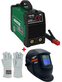 Resim Askaynak 205 Inverter Kaynak Makinası 180 A + Karona Italy Kaynak Maskesi + Starline Kaynak Eldiveni 