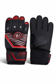 Resim jooko Unes Çocuk Kaleci Seti 5 No Siyah Kırmızı Kaleci Eldiveni, Futbol Topu, Tekmelik ve Pompa Hediyeli 