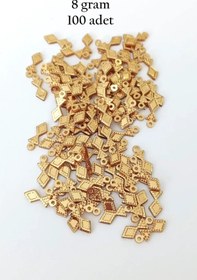 Resim Oya Abiye Bileklik Kolye Pleksi Metalik Plastik Pul Altın Renk 8 Gram 100 Adet - Bnc476 