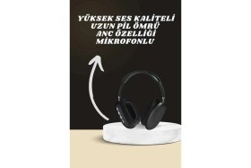 Resim Flamex Kulak Üstü Kulaklık Pro9 ve Yeni Nesil Akıllı Saat Android ve Ios Uyumlu Anc Özelliği 