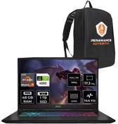 Resim MSI Katana A17 AI R7 8845HS 48GB 1TB SSD RTX4050\u002F6GB 17.3\ FHD 144HZ FDOS B8VE-853XTR & PER4 ÇANTA 