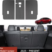 Resim For Tesla Model Y Juniper 2025 Arka Koltuk Koruyucu, TPE Sırt Koruyucu, Tüm Hava Durumları İçin Kuyruk Trunk Bölünmüş Kargo Matı 