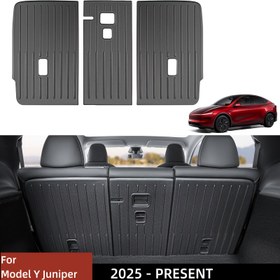 Resim For Tesla Model Y Juniper 2025 Arka Koltuk Koruyucu, TPE Sırt Koruyucu, Tüm Hava Durumları İçin Kuyruk Trunk Bölünmüş Kargo Matı 