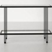 Resim Hitit Dekorasyon Dolores Siyah Metal&cam Dresuar 107CM 