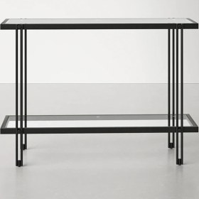 Resim Hitit Dekorasyon Dolores Siyah Metal&cam Dresuar 107CM 