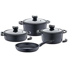 Resim Olika Palladium 7 Parça Döküm Tencere Seti Siyah Dts Pal704 