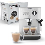 Resim Breville Espresso Makinesi Otomatik ve Manuel, Cappuccino ve Latte Makinesi,15 Bar Pompa, Buhar Çubuğu 