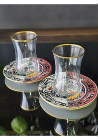 Resim Konyax Martın 2 Kişilik Çay Seti Renkli 