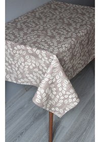 Resim Elyaf Silinebilir Pvc Muşamba Masa Örtüsü 1248-1 Ketendal Kahve 