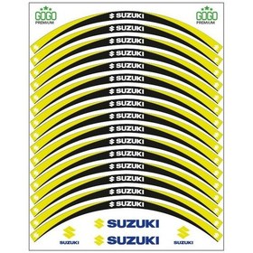 Resim Sevenkardeşler Sarı Siyah Suzuki Reflektörlü Jant Şeridi 