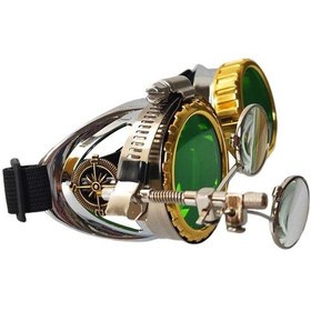 Resim Suntek Moda Steampunk Gözlük Oküler Büyüteç Yeşil Çok Renkli 