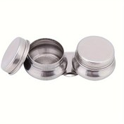 Resim Kapaklı ve klipsli Paslanmaz Çelik Çift Bölümlü Boya Paleti Kase - Sızdırmaz Solvent Teneke Kap Art Malzemeleri İçin 