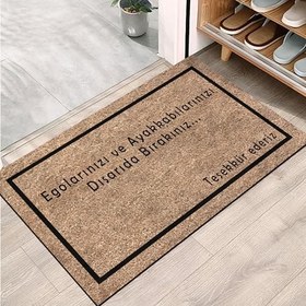 Resim Monnhein Kapı Önü Paspası - Modern ve Şık Kapı Paspası | Ev, Ofis ve Dış Mekân Kullanımı İçin (Kapıda Ego Kontrolü) 40x60 