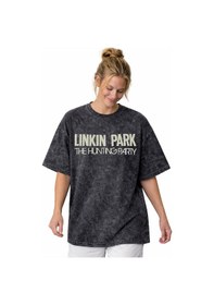 Resim Linkin Park Rock Metal Müzik Grubu Sırt Baskılı Unisex Oversize V Siyah 
