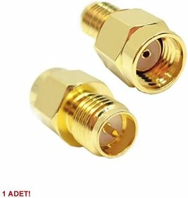 Resim RP SMA Erkek to RP SMA Dişi Adaptör Soket Altın Kaplama Soket 0-6GHz RF Wi-Fi Anten FPV Lora Helium Router Modem Koaksiyel GPS GSM GPRS 
