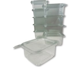 Resim Plastik Sızdırmaz Kap 500 gr cc Kullan At Tek Kullanımlık Plastik Kapaklı Kase 300 Adet 