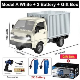 Resim 1:16 Uzaktan Kumanda Araba Simülasyon Drift Tırmanma Rc Kamyon Led Küçük Kargo Kf21a White 2b Box Beyaz 