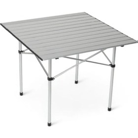 Resim Katlanabilir Kamp Masası Büyük Boy Açık Gri 