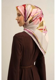 Resim Armine 2025 İlkbahar - Yaz - Dj Saf İpek Eşarp Sura -9340 - 90 X 90 / Gri 32 Gri 32 