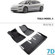 Resim TESLA MODEL 3 7D Havuzlu Paspas 