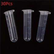 Resim 30 adet 5ml PP Plastik Laboratuvar Deney Tüpü Kapaklarla - Tek Kullanımlık Santrifuj Hazır Örnek Konteynerleri, 0.1ml Hassas Ölçek, Sızdırmaz Vidalı Kapaklar & Pürüzsüz Duvarlar ile Laboratuvar Analizi, Kimya, Biyoloji, Çevre Testleri, Biyoloji Örneği Depolama, Şeffaf Ölçüm, Dayanıklı Örnek Kabı 