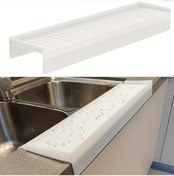 Resim Chuangyinshop Kesilebilir Silika Jel Su Bloke Tahtası: Banyo Mutfak Lavabo Kenar Koruma Kapağı 