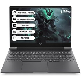 Resim Victus 7Z600EA AMD R7 7840HS 16.1" 32GB 1TB SSD RTX4060-8GB FHD FreeDOS Gaming Laptop 
