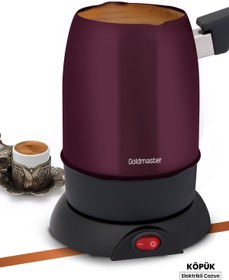 Resim GoldMaster Köpük Mor Çift Ağızlı Paslanmaz Çelik Elektrikli Cezve 