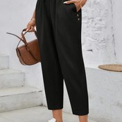 Resim Kadınlar için Bordo Konik Pantolon - Günlük Yüksek Bel Öğretmen Pantolonu Çift Cepli, Polyester, Makinede Yıkanabilir, Sonbahar için İdeal, Mevsimlik Moda | Düz Renk Pantolon | Polyester Pantolon, Bayan Pantolon 