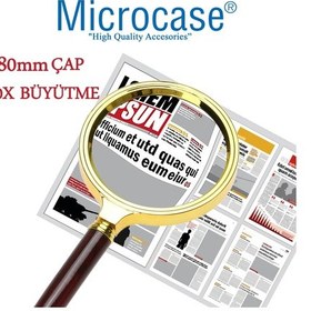 Resim Microcase 80 Mm Çap 10X Büyütme El Tipi Büyüteç - Model By3 