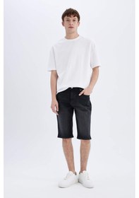 Resim DeFacto Regular Fit Jean Bermuda Şort C2694AX24SMNM40 