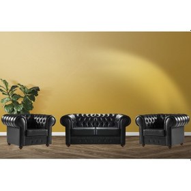 Resim Ofiscombin Ofis Büro Koltuk Kanepe Oturma Takımları Ofis Grupları Martin Siyah Chester2 