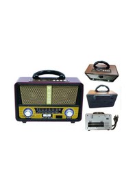 Resim Meier M - 112Bt Usb/Sd/Mp3/Bluetooth Şarjlı Nostaljik Radyo 
