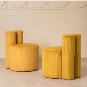 Resim S Home Design Concept Helen Tavşan Silindir Puf Berjer , Fitilli Kadife 