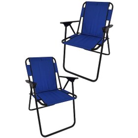 Resim Bofigo 2 Adet Kamp Sandalyesi Katlanır Sandalye Piknik Sandalyesi Plaj Sandalyesi Mavi. Mavi 