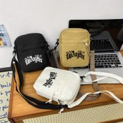Resim Los Angeles Grafik Baskılı Erkek Çocuklar için Mini Oxford Çapraz Vücut Çantası - Ayarlanabilir Askı, Hafif Katlanabilir Tasarım, Fermuarlı Cep ve Polyester Astar - Günlük Kullanım İçin Rahat Omuz Çantası, Geziler, İşe Gidiş Geliş (Siyah / Bej / Beyaz), Küçük Çapraz Vücut Çantası 