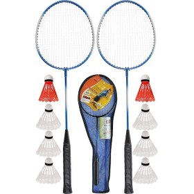 Resim 11 Parça Çantalı Set Badminton Raketi Seti 2 Raket + 8 Top + Çanta Amatör Çocuk-genç Raket Top Seti 