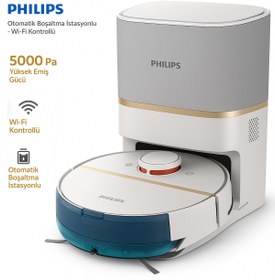 Resim Philips Robot Süpürge Islak-kuru Tüm Zeminleri Silme-süpürme - 5000pa Üstün Emiş Gücü Performansı 