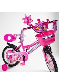 Resim Sarissa Çocuk Bisikleti 16 Jant Uyumlu Denge Tekeri Bisiklet Yan Teker Pembe 