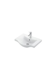 Resim Yıldız Asma 45 Cm Beyaz Mdf Seramik Lavabolu Banyo Dolabı Takımı Beyaz 