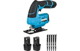 Resim Dynamic Tech 12 V 2 Ah Çift Akülü Şarjlı Dekupaj Testere Makinesi 